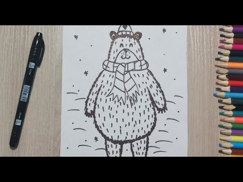 Как нарисовать милого МЕДВЕДЯ. Поэтапное рисование. How to draw a bear