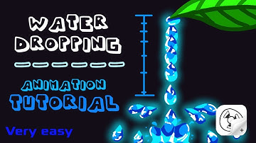 Water dropping animation tutorial just 3 minutes 💧|| Flipaclip