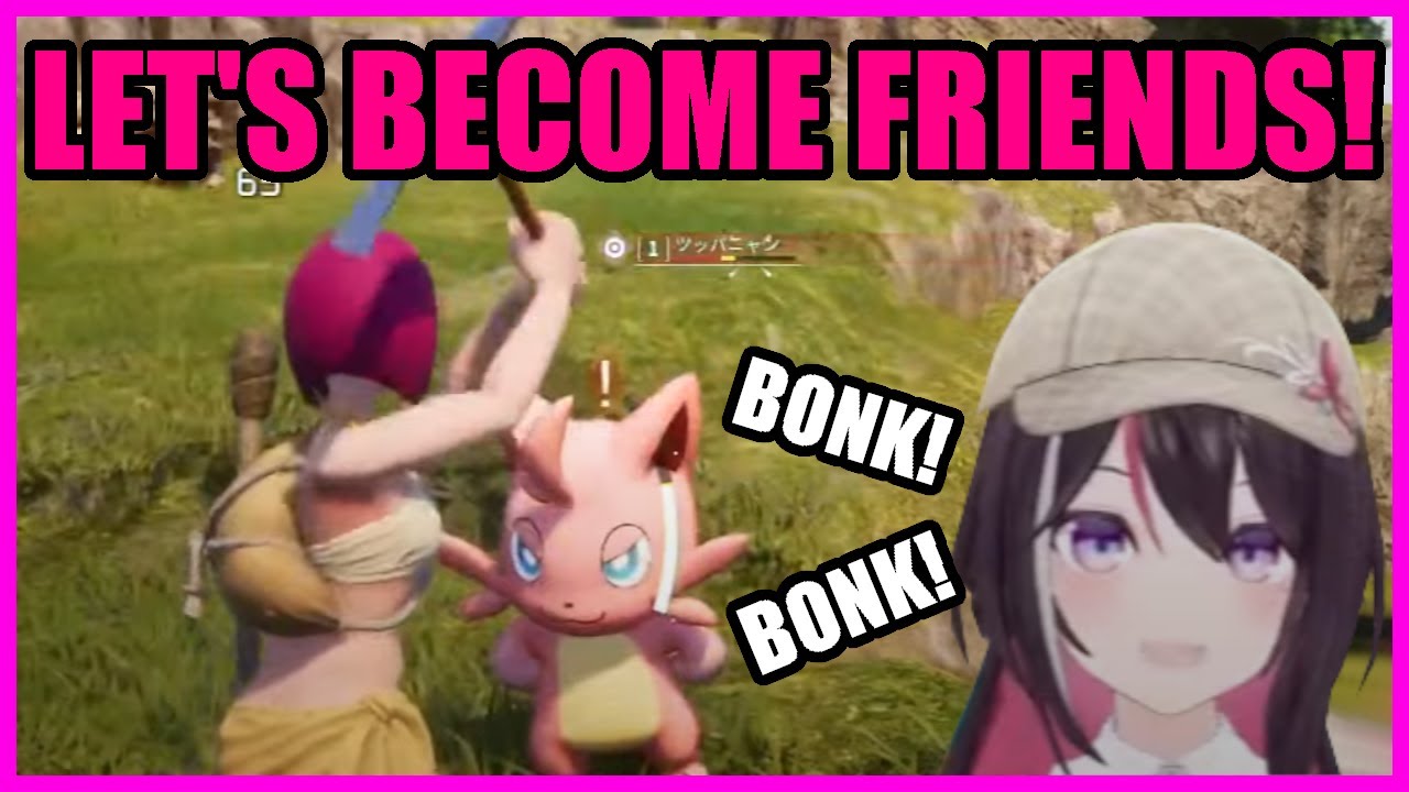 AZKi has trouble making Friends in Palworld