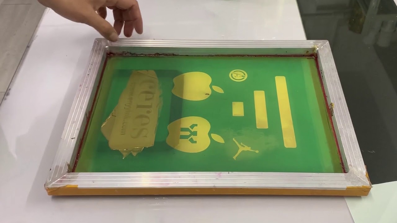 screen printing glass ink gold color YouTube