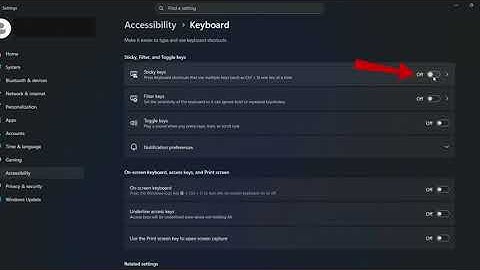 How to Turn Off Sticky Keys?