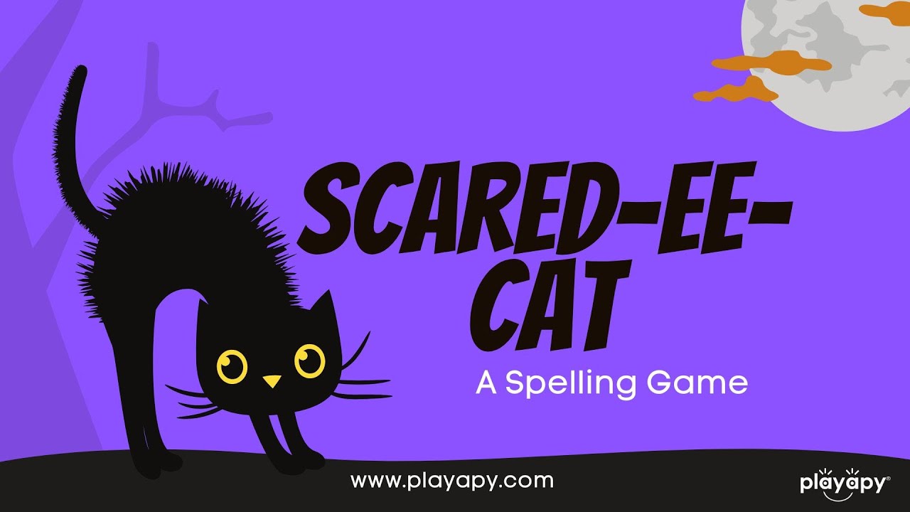 SCARED-EE-CAT | A Halloween Themed Spelling Game for Elementary School Kids