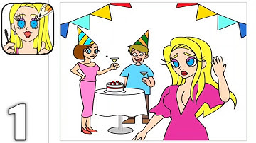 Draw Happy Beauty! - Gameplay Walkthrough Part 1 All Levels 1-140 (Android & iOS)