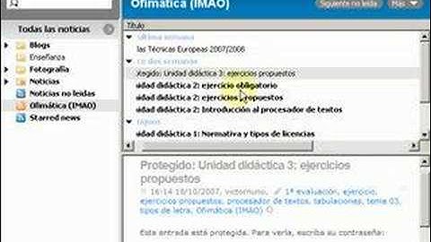 Introducción a lector RSS (FeedReader)