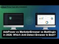 AdsPower vs MarketerBrowser vs Multilogin in 2026: Which Anti-Detect Browser Is Best?