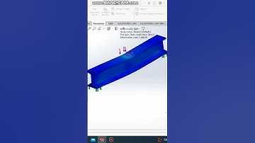Solidworks simulation video I Beam #technicaldrawing #3danimation #cadcamsolidworks ##design
