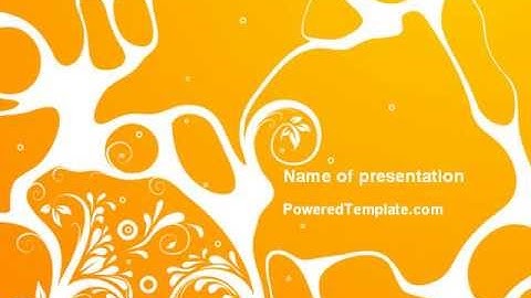 Yellow Design Background PowerPoint Template by PoweredTemplate.com