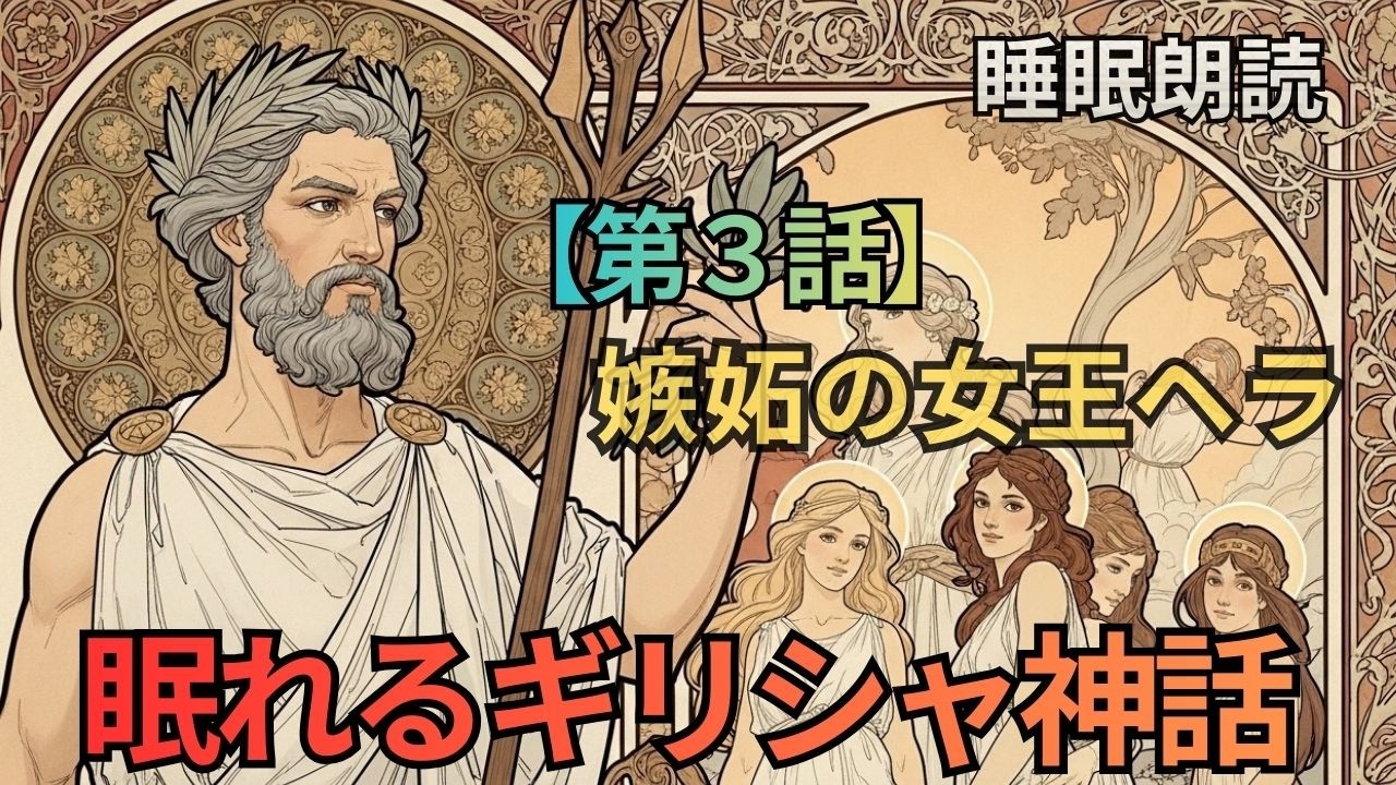 🌙おやすみ前のストーリー：【睡眠用】ギリシャ神話 第3話 ヘラの静かな復讐とゼウスの宿命｜小さな深夜書房
