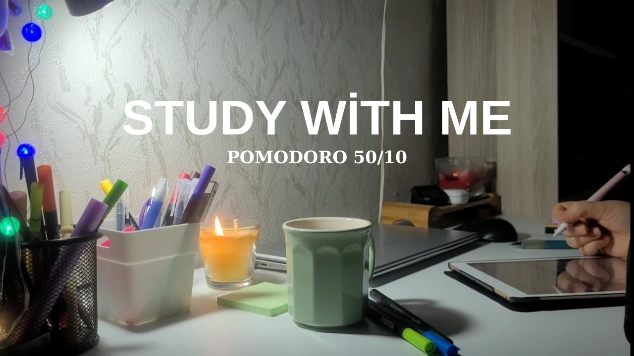 ☕Study With Me 2 HR (50/10) | no music, pomodoro, real sound, benimle çalışın
