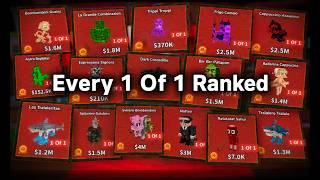 Ranking Every 1 Of 1 Brainrot In Steal A Brainrot