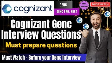 🔥Cognizant GenC Next & Pro Interview Experience | Cognizant GenC Technical + HR Interview Questions