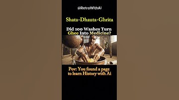 Did 100 Washes Turn Ghee Into Medicine? #ancientindia #ayurvedasecrets #historicalfacts #ai #ghee
