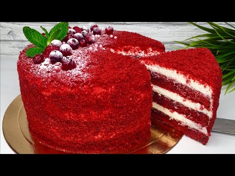 Торт «Красный Бархат» Шикарный и невероятно вкусный))