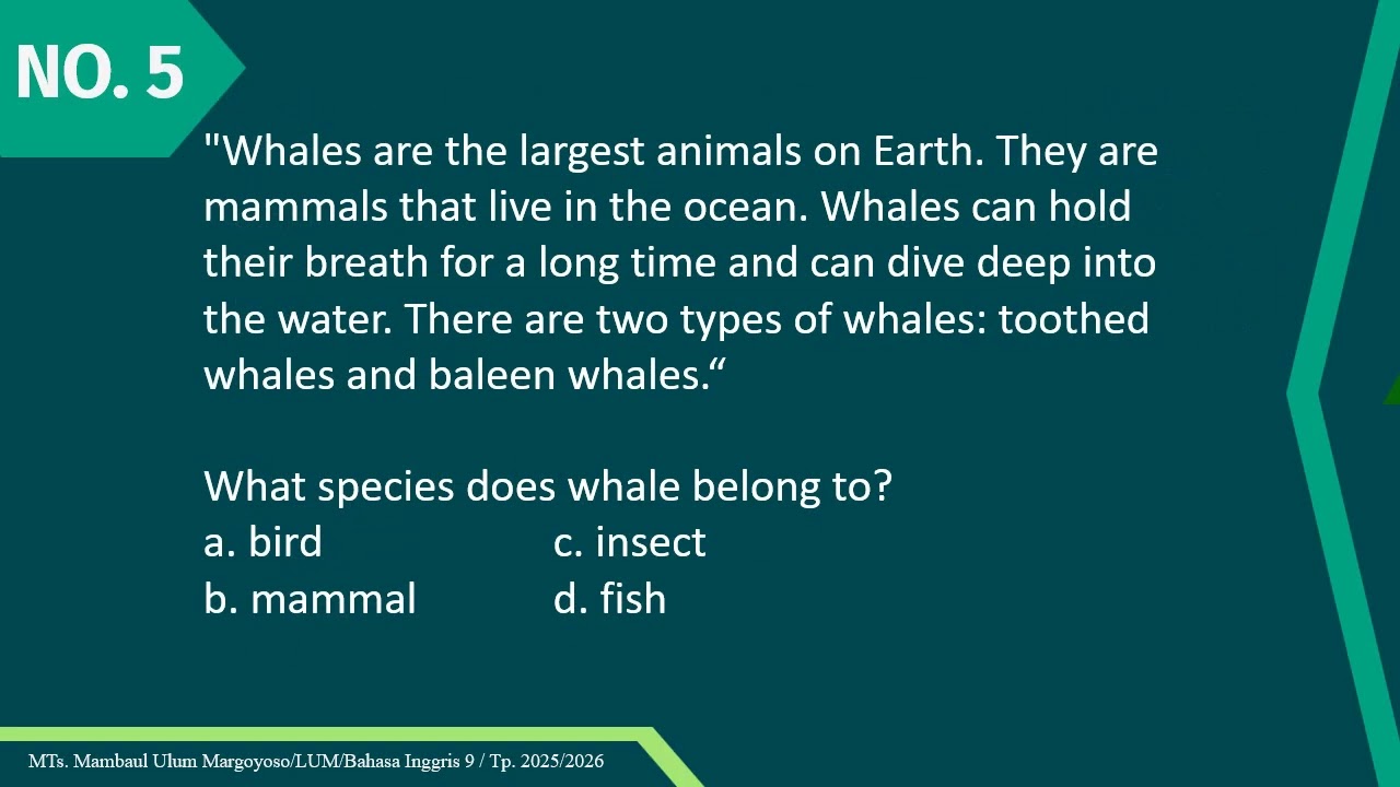 LUM BAHASA INGGRIS KELAS 9 2025/2026