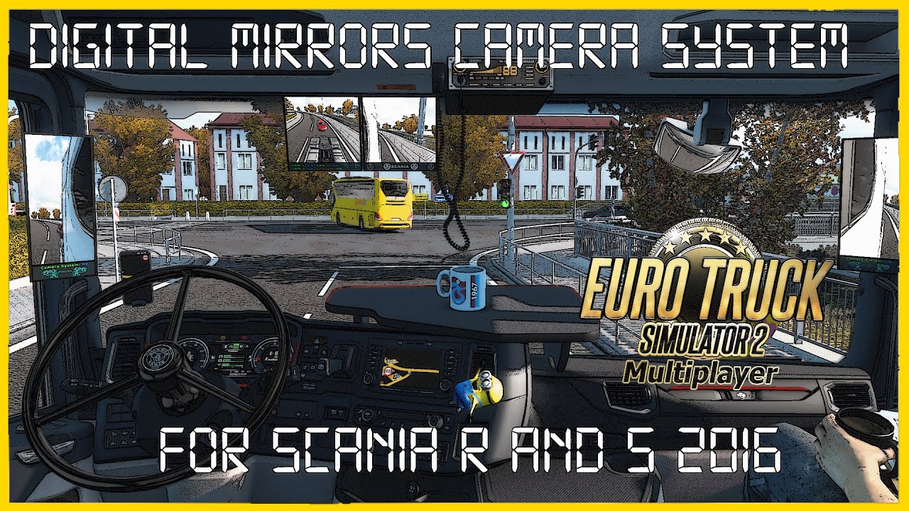 Digital Mirrors Camera System for Scania R and S 2016 1.46 ets2 