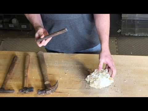 How to Open Large Moroccan Geode With Chisel and Hammer