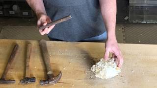 How to Open Large Moroccan Geode With Chisel and Hammer