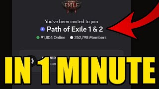 HOW to JOIN PATH OF EXILE 1 & 2 DISCORD SERVER ✅PC & MOBILE✅