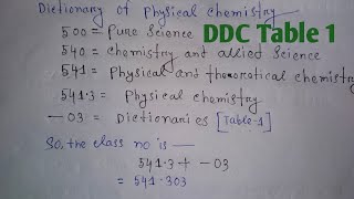 Dewey Decimal Classification||DDC Table 1||BLIS DDC||