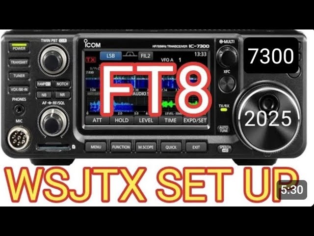iCOM IC-721S アマチュア無線機10W　HF FT8向き ICOM IC-7300- , WSJTX - FT8 Set Up , 2025 - YouTube