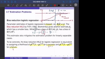 6840-10-07-7: Chapter 2 - LR -  Bias reduction logistic regression (and other remedies)