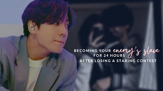 becoming your enemy's slave for 24 hours after losing a staring contest with him - jungkook oneshot