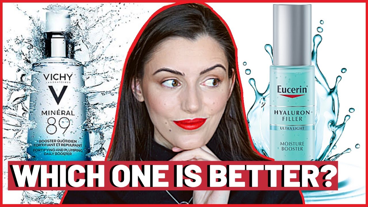 VICHY MINERAL 89 SKIN BOOSTER VS EUCERIN HYALURON FILLER MOISTURE BOOSTER  SERUM:skincare,review. - YouTube