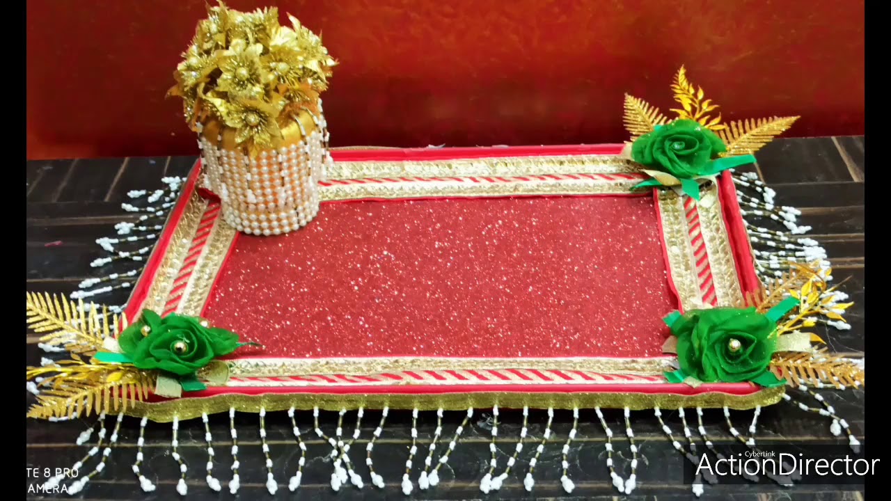 Cosmetic decoration tray , wedding decoration tray,Easiest way to make