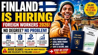 Finland is Hiring Foreign Workers 🇫🇮 (2026) How to Get Jobs in Finland Without a Degree | Full Guide