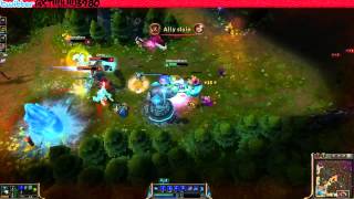 Nami Support double kill on  turret.