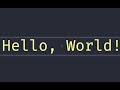 C++ 001 - Part 2 - Hello World