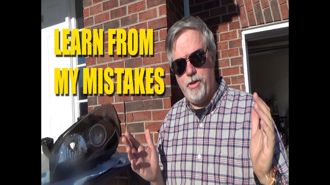 Restoring My Headlights With Wet Sanding Method YouTube