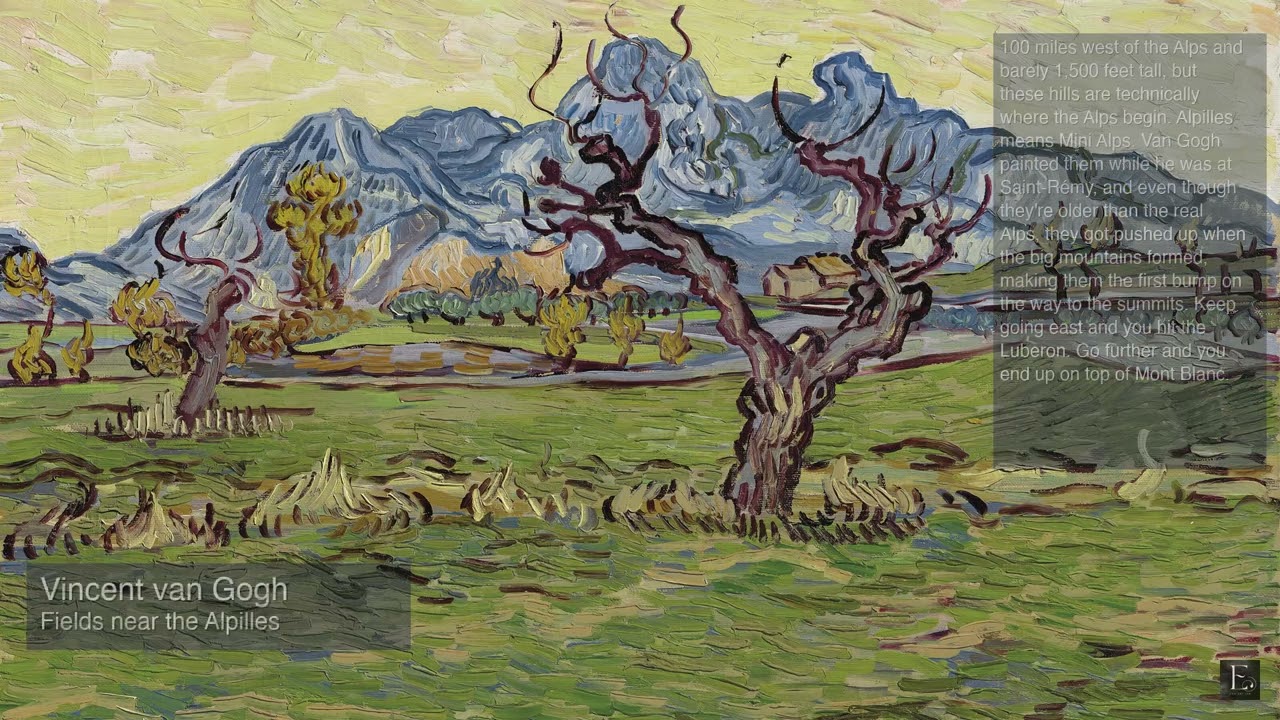 Vincent van Gogh - Fields near the Alpilles - 2 Hour Screensaver