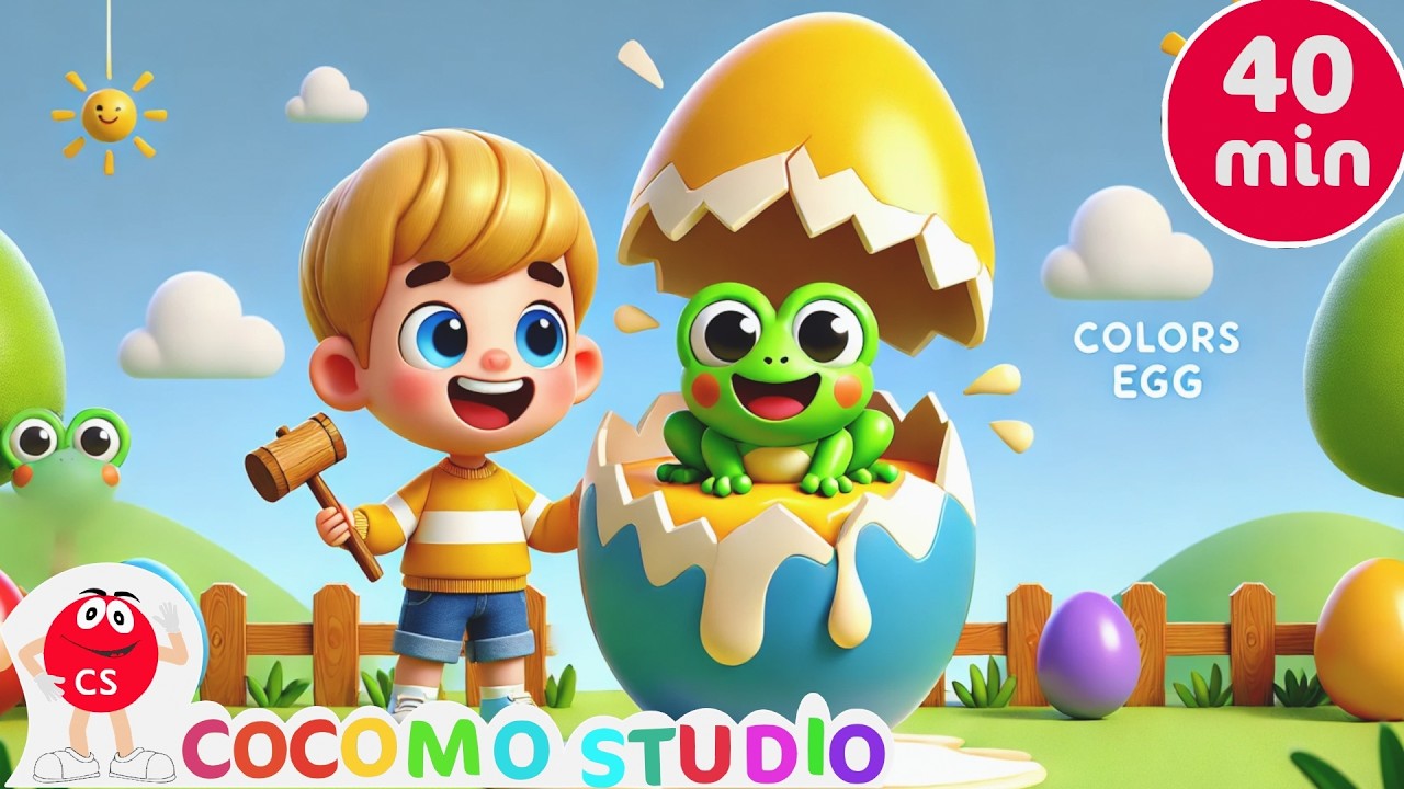 Interactive Color Learning Songs with Eggs 🥚⭐ | 40 Min Preschool