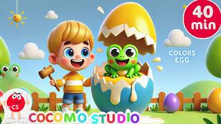 Interactive Color Learning Songs with Eggs 🥚⭐ | 40 Min Preschool Educational Videos