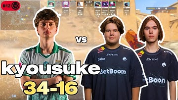 🔥 KYOUSUKE 34-16 POV: FACEIT DOMINATION vs donk (Mirage) | 3780 ELO
