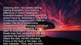 The Art of Constructive Disagreement: Elevating Dialogue