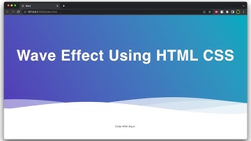 Simple wave effect for website using HTML and CSS with source code