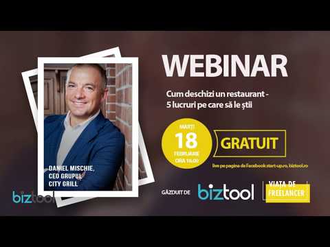 Webinar BizTool.ro: Cum să deschizi un restaurant - DANIEL MISCHIE, CEO City Grill