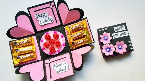 DIY Greeting Cards for Birthday / Chocolate explosion box tutorial / How to make Explosion Box