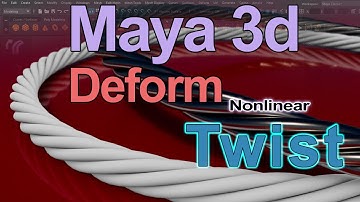 Deform Nonlinear TWIST en Autodesk Maya 3d