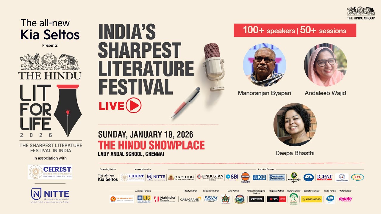 The Hindu Lit for Life 2026: Day 2 | Hall 3