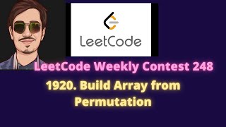 Leetcode  Weekly Contest 248  | 1920. Build Array from Permutation(Easy)  in English