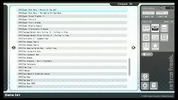 Retro freak Game testing