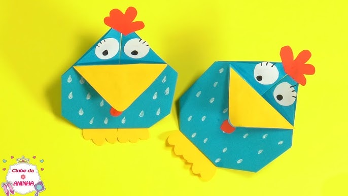 ORIGAMI – Pato de papel – Paper duck – Clube da Aninha