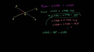 Proof: Vertical angles are equal | Angles and intersecting lines | Geometry | Khan Academy Profile