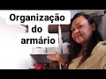 Organização das compras no armário