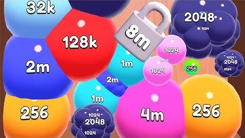 Jelly 2048 - Blob Merge 3d Unlock 8M - All Max Levels 17 Android iOS, Gameplay Walkthrough Part 11