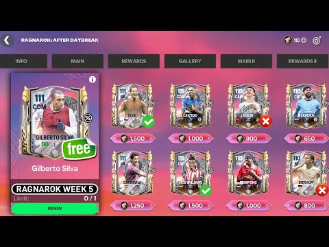 REDEEM CODE!! RAGNAROK AFTER DAYBREAK WEEK 5 FC MOBILE 25 | FREE 111 OVR REWARDS RAGNAROK FC MOBILE!