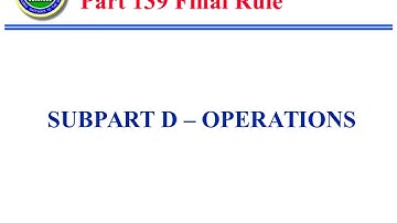 14 CFR Part 139, Certification of Airports